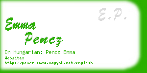 emma pencz business card